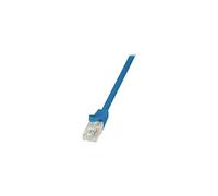 Câble réseau RJ45 CAT 6 U / UTP LogiLink - 2 connecteurs RJ45 - 0,25 m - Bleu - CP2016U