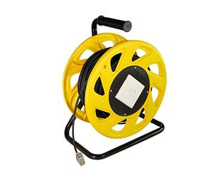 LogiLink Enrouleur de câble mobile Cat.7 avec blindage S/FTP, gaine TPE pour une utilisation en intérieur et en extérieur, 60 m