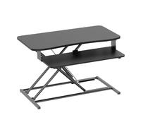Logilink EO0053 Bureau avec Plateau pour Clavier, capacité de Charge jusqu'à 15 kg, Hauteur réglable avec vérin à gaz, Noir