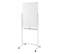 LogiLink EO0063 - Tableau blanc inscriptible sur 2 faces - 60 x 90 cm - Sur roulettes - Cadre en aluminium