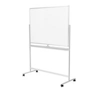 LogiLink EO0064 - Tableau blanc inscriptible des 2 côtés - 120 x 80 cm - Sur roulettes - Cadre en aluminium