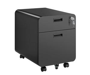Logilink EO0080 Armoire de classement Mobile sur roulettes avec 2 Compartiments, verrouillable, jusqu'à 15 kg