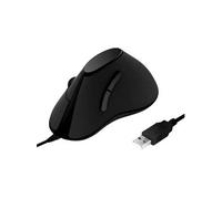 LogiLink Ergonomic Vertical - Souris verticale - optique - 5 boutons - filaire - USB - noir
