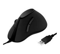LogiLink Ergonomic Vertical - Souris verticale - optique - 5 boutons - filaire - USB - noir Noir G