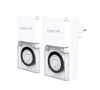 LogiLink ET0006A Lot de 2 minuteurs mécaniques IP44 Extérieur Blanc