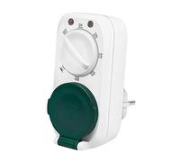 LogiLink Minuterie mécanique ET0013 – Capteur crépusculaire, 7 modes, IP44 pour extérieur, Blanc