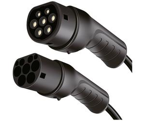 LogiLink EVC0127 Câble de charge pour véhicule électrique 5 m câble spiralé, avec capuchon de protection