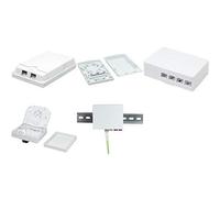 Logilink Fb1002 Boîtier De Connexion Indoor Ftth Pour 4 Fiches, 4 Adap