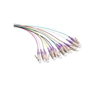 LogiLink FL4LC02 : Câble Fibre Optique OM4 Multimode 2m, Connecteur LC/UPC, Core 50µm/Cladding 125µm, LSZH, Ensemble 12 Couleurs