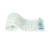 LogiLink Clavier flexible en silicone filaire blanc