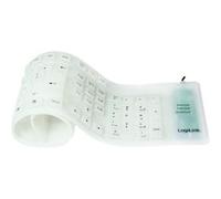 LOGILINK Flexible Silikon-Tastatur, kabelgebunden, weiß