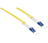 LogiLink Cordon fibre optique FP0LC01 - LC(M)-LC(M) Duplex 1 m mode unique 9/125 µm OS2 Jaune