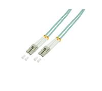 LogiLink FP3LC05 : Câble Fibre Optique OM3 LC-LC 5m, 50/125µm, Multimode, 10 Gbit/s, LSZH, Bleu - Conforme DIN EN 50173-1, IEC/ISO 11801