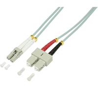 LogiLink - Cordon de raccordement - SC multi-mode (M) pour LC multi-mode (M) - 0.5 m - fibre optique - duplex - 50 / 125 microns - OM3 - sans