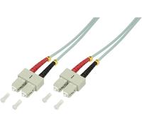 LogiLink - Cordon de raccordement - SC multi-mode (M) pour SC multi-mode (M) - 1 m - fibre optique - duplex - 50 / 125 microns - OM3 - sans halogène