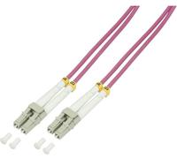 LogiLink FP4LC02 fibre optique FO Câble de raccordement 2.00 m violet 50/125 µ Multimode OM4