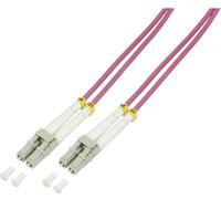 LogiLink FP4LC30 fibre optique FO Câble de raccordement 30.00 m violet 50/125 µ Multimode OM4