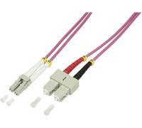 Logilight Fibre Optique Om4 Câble Patch 50 125µ Sc Lc - 3 M Fp4Ls03