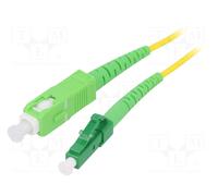 LogiLink Câble fibre optique FPSLS15 15 m jaune – SC APC mâle / LC/APC mâle 9/125 µ Singlemode OS2