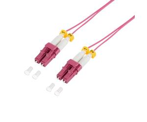 LogiLink FS4LC00 Câble patch OM4 LWL LC-LC Duplex extra fin 0,5 m