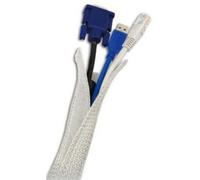 LogiLink Gaine tissée pour câbles gris 1,80 m