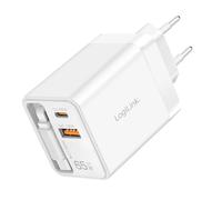 LogiLink GaN Chargeur de 65 W, Quickcharge (QC), PowerDelivery (PD), surintensité, surchauffe, Surcharge, surtension, Surcharge et Court-Circuit