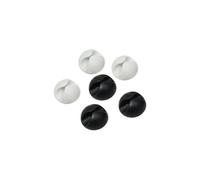 LogiLink - Guide pour câbles - noir - avec 3 guides-fils blancs (pack de 3)