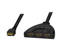 LogiLink HD0040 - Répartiteur HDMI bidirect, 1 x 3/3 x 1, 4 K/30 Hz, Pigtail
