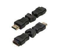 LogiLink HDMI Adapter - Adaptateur d'angle droit d'HDMI - HDMI mâle pour HDMI femelle - noir - connecteur à 270°