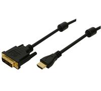 Logilink HDMI-DVI-Kabel HDMI->DVI-D St/19-pin St 3,00m bk