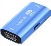 LogiLink HDMI Repeater 8K/60 Hz boîtier aluminium bleu