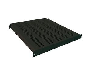 LogiLink Heavy Duty Fixed Shelf - Etagère pour rack - noir, RAL 9005 - 1U - 19"