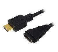 LogiLink Câble HDMI CH0058 1.4 Mâle/Femelle Haute vitesse avec Ethernet 5 m Noir