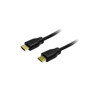 LogiLink Câble HDMI CH0035 - Haute vitesse avec Ethernet 1 m 4K UHD Mâle/Mâle contacts dorés Noir