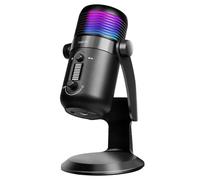 LogiLink HS0058 - Microphone Professionnel en Streaming/Podcast/Gaming/Studio, Module de Prise de tonalité cardioïde, NRC (contrôle de réduction du Bruit), 192 kHz @ 24 Bits, avec lumière RVB