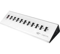 LogiLink Hub USB 2.0 avec alimentation,10 ports + port de charge rapide