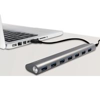 LogiLink Hub USB 3.0 7 ports boîtier aluminium gris
