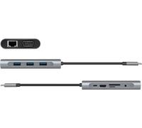 LogiLink Hub USB 3.2 multifonctionnel 10 ports USB-C argenté
