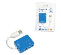 Logilink Hub USB 4 ports, Smile, bleu