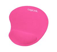 LogiLink ID0027P Tapis de Souris Rose 230x204mm Repose-Poignets Mousse/Gel/Caoutchouc Surface Monochromatique Épaisseur 3mm