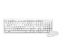 LogiLink ID0104W - Ensemble clavier/souris sans fil, 2,4 GHz, clavier 103 touches (+13 touches de raccourci) - souris (capteur optique) à 3 boutons, connexion automatique, blanc