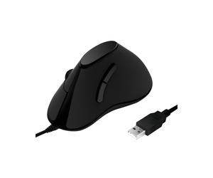 LogiLink ID0158 Souris Optique USB Type-A 1000 DPI 5 Boutons Programmables Droitier, Câble 1.5m, Compatible Windows/macOS, Noir