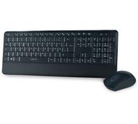 LogiLink ID0161 clavier Souris incluse Universel RF sans fil QWERTZ Allemand Noir