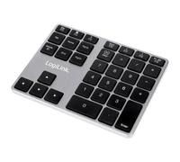 LogiLink ID0187 - Pavé numérique Bluetooth avec 35 touches et touches de fonction pour Windows/MacOS Aluminium