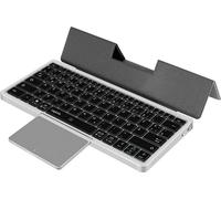 LogiLink Clavier multi-appareils ID0214 – Sans fil Bluetooth 5.1, trackpad, coque amovible