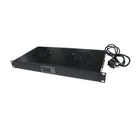 LogiLink Insert de ventilateur pour rack avec 2 ventilateurs, Thermostat, Noir