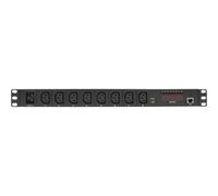LogiLink IP PDU Control Unit - Unité de distribution secteur (rack-montable) - CA 110-240 V - Ethernet - entrée : IEC 60320 C20 - connecteurs de sortie : 8 (8 x IEC 60320 C13) - 1U - noir