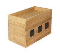 LogiLink KAB0076 Boîte à câbles en Bambou Taille Moyenne 255 x 140 x 165 mm