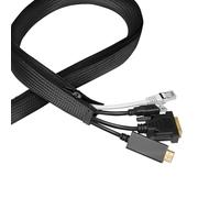 LogiLink KAB0083 Gaine de câble avec Fermeture éclair, Ø 50 mm, Noir, 5 m