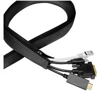LogiLink Gaine pour câbles KAB0083 Ø 50 mm Noir 5 m avec fermeture éclair